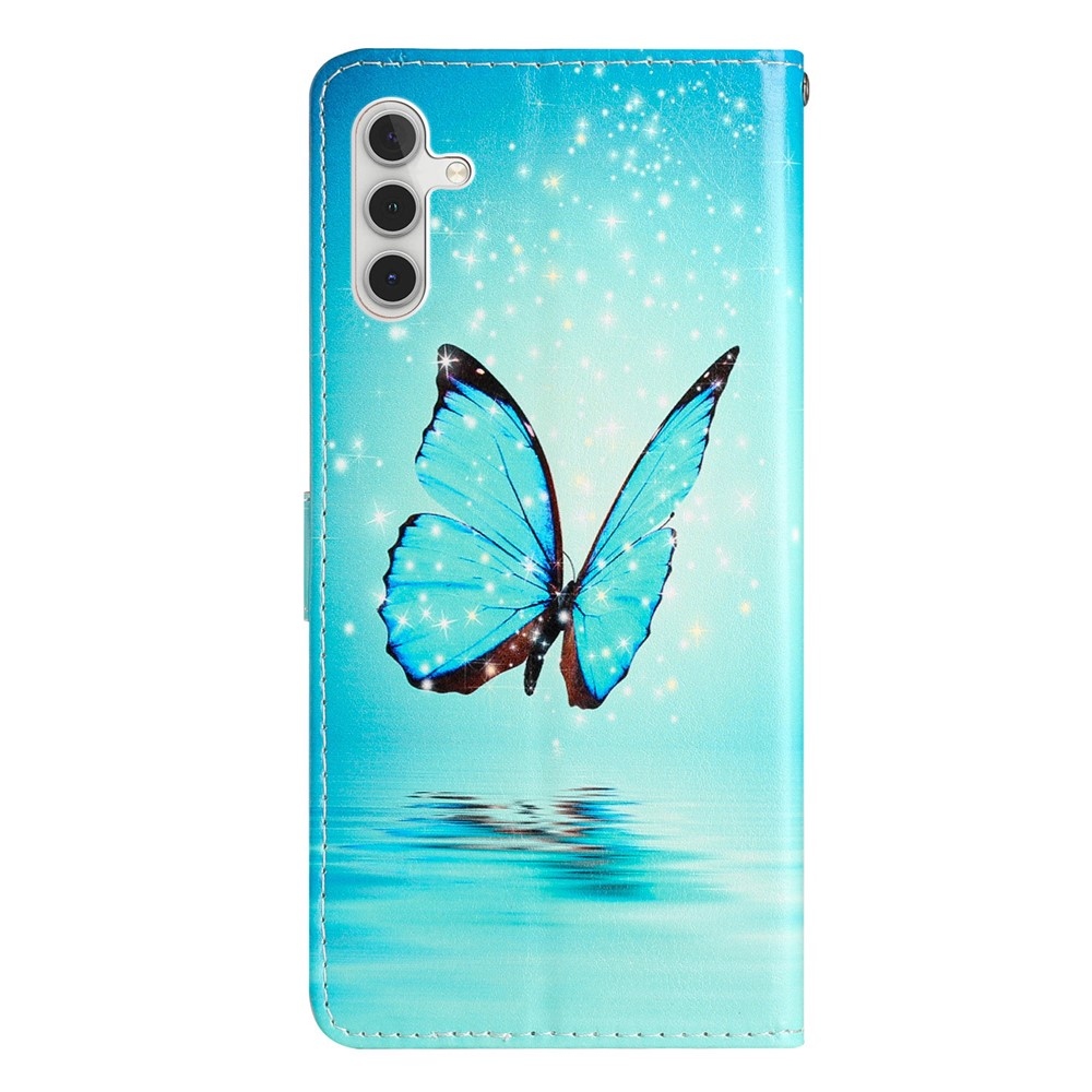 Unique knižkové púzdro na Samsung Galaxy S25 FE - modrý motýľ