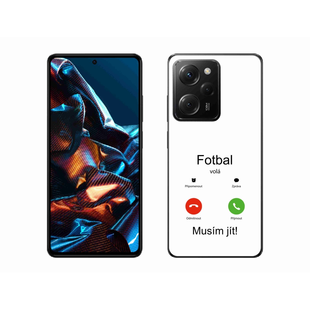 Gélový kryt mmCase na Xiaomi Poco X5 Pro 5G - futbal volá biele pozadie