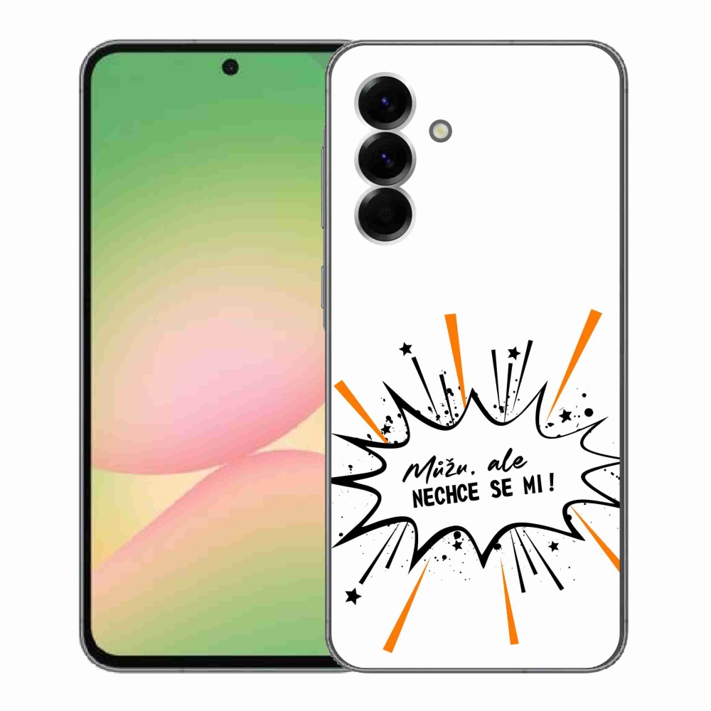 Gélový kryt mmCase na Samsung Galaxy A56 5G - vtipný text 11 biele pozadie