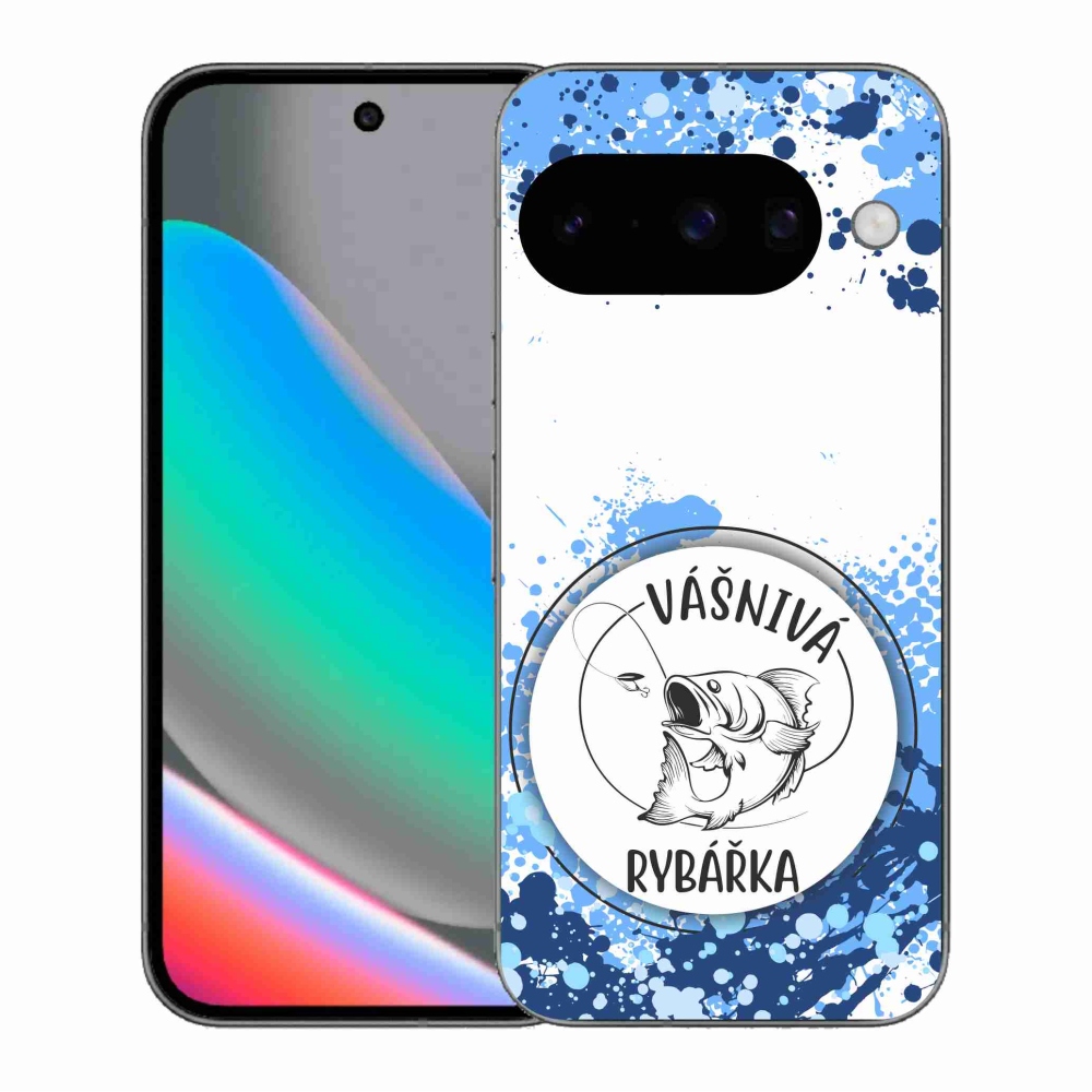 Gélový kryt mmCase na Google Pixel 10 - vášnivá rybárka biele pozadie