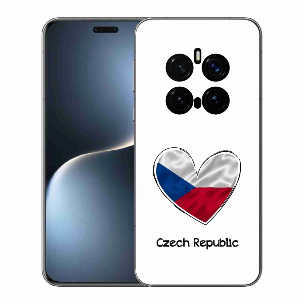 Gélový kryt mmCase na Honor Magic 7 Pro 5G - vlajka srdca biele pozadie