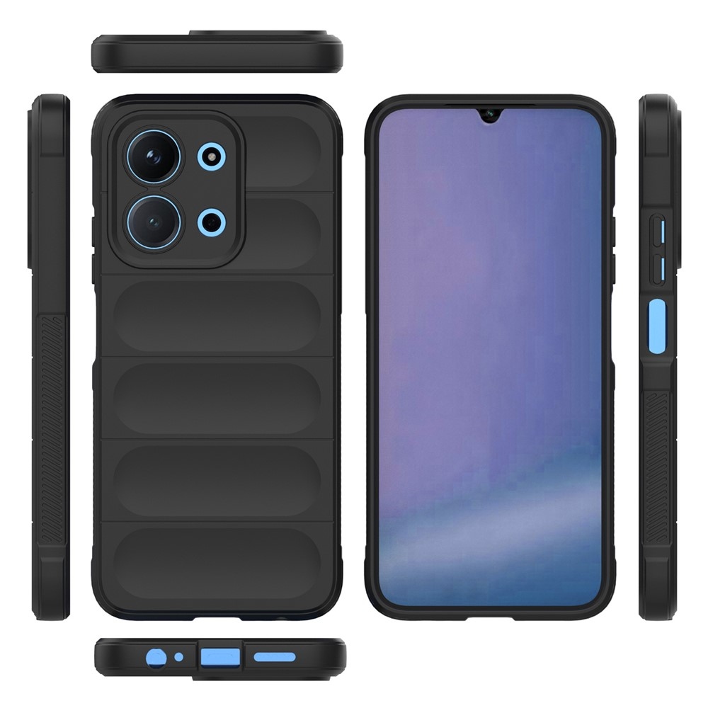 Rugg odolný gélový obal na Xiaomi Redmi 15C 4G (171mm)/Poco C85 4G (171mm) - čierny