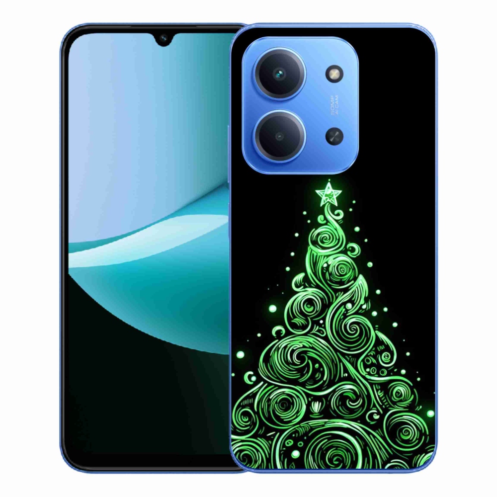 Gélový kryt mmCase na Xiaomi Redmi 15C 4G/5G (173mm) - neónový vianočný stromček 3