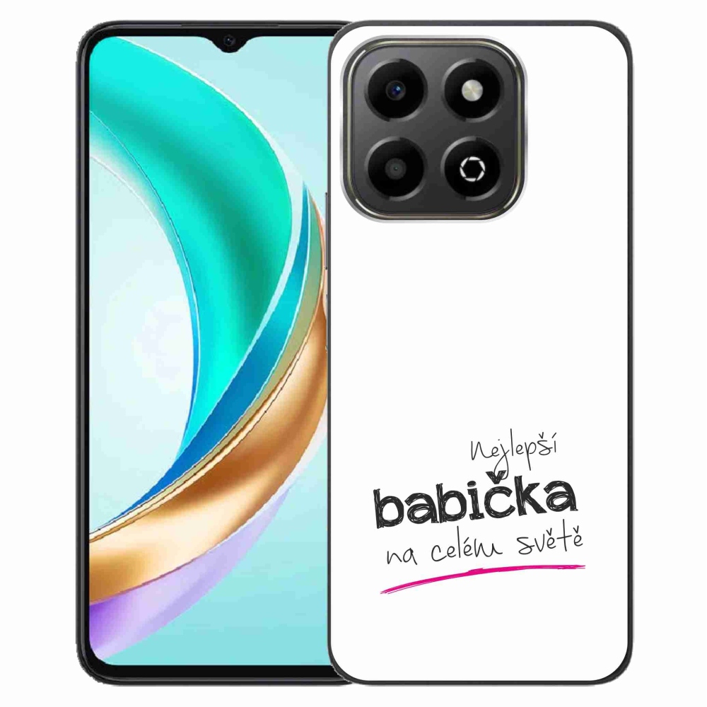 Gélový kryt mmCase na Honor X6b - najlepšia babička 4 biele pozadie