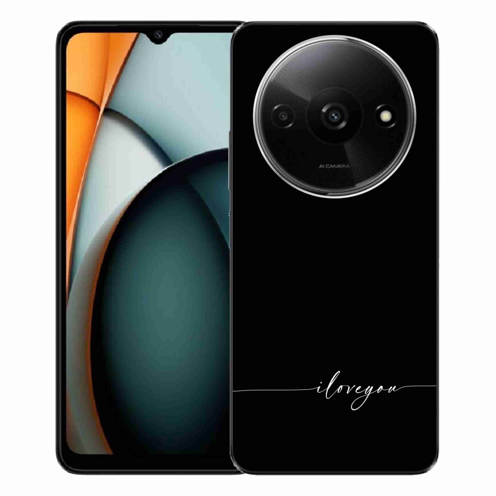 Gélový kryt mmCase na Xiaomi Redmi A3 - I love you čierne pozadie