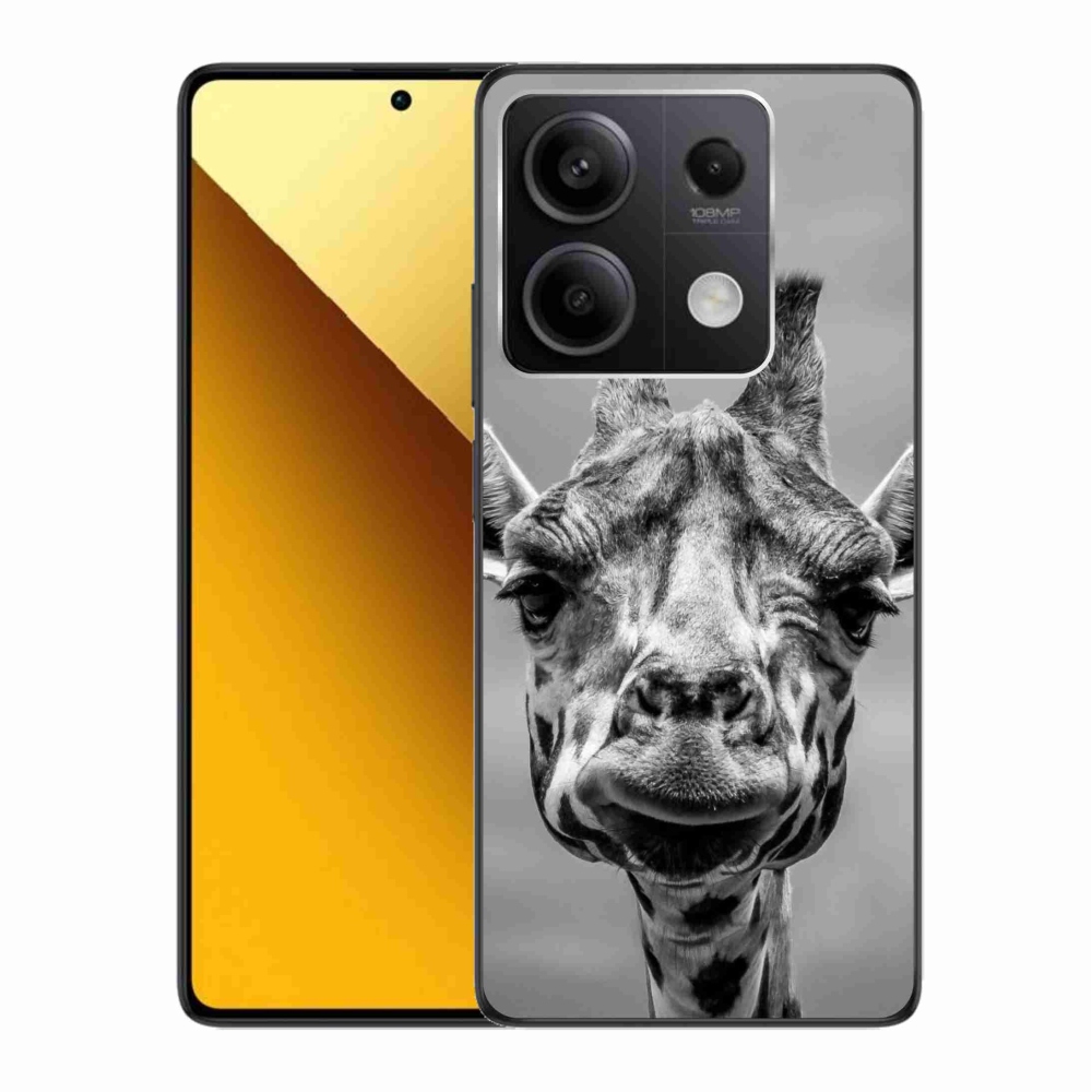 Gélový kryt mmCase na Xiaomi Redmi Note 13 5G - čiernobiela žirafa