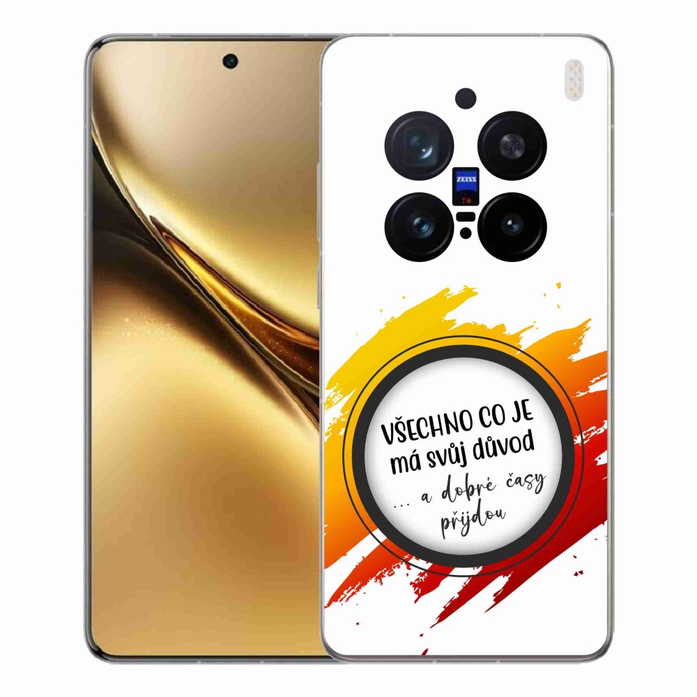 Gélový kryt mmCase na Vivo X200 Pro 5G - citát 3 biele pozadie