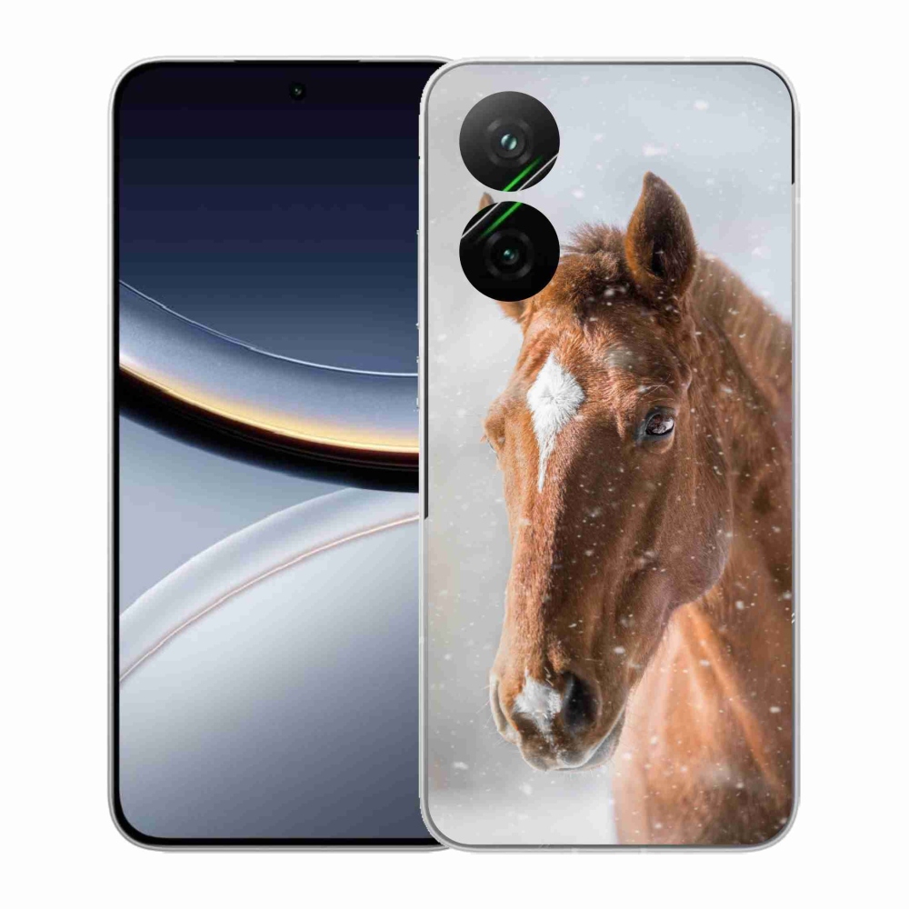 Gélový kryt mmCase na Xiaomi Poco F7 5G - hnedý kôň 2