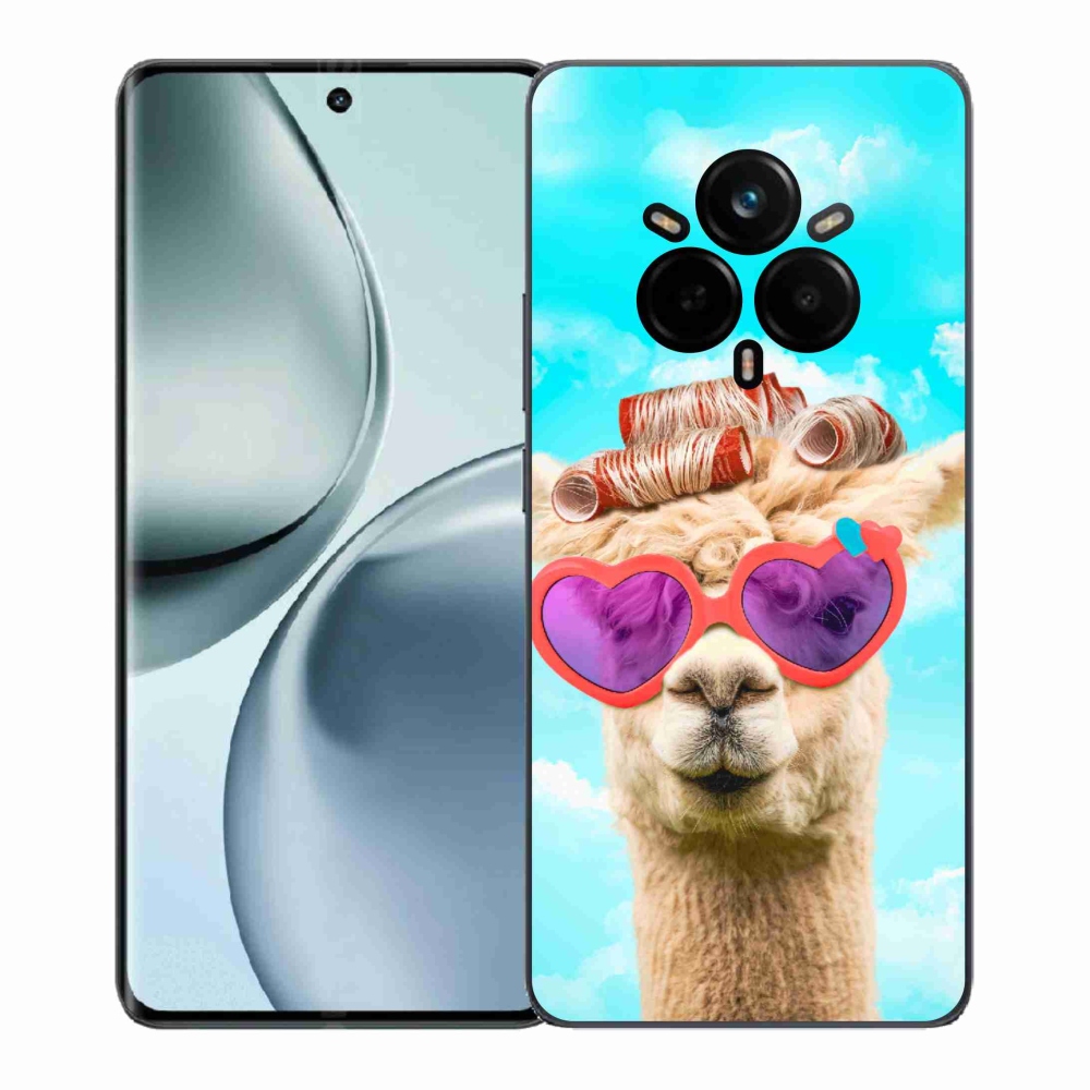 Gélový kryt mmCase na Realme 14 Pro+ 5G - lama s okuliarmi