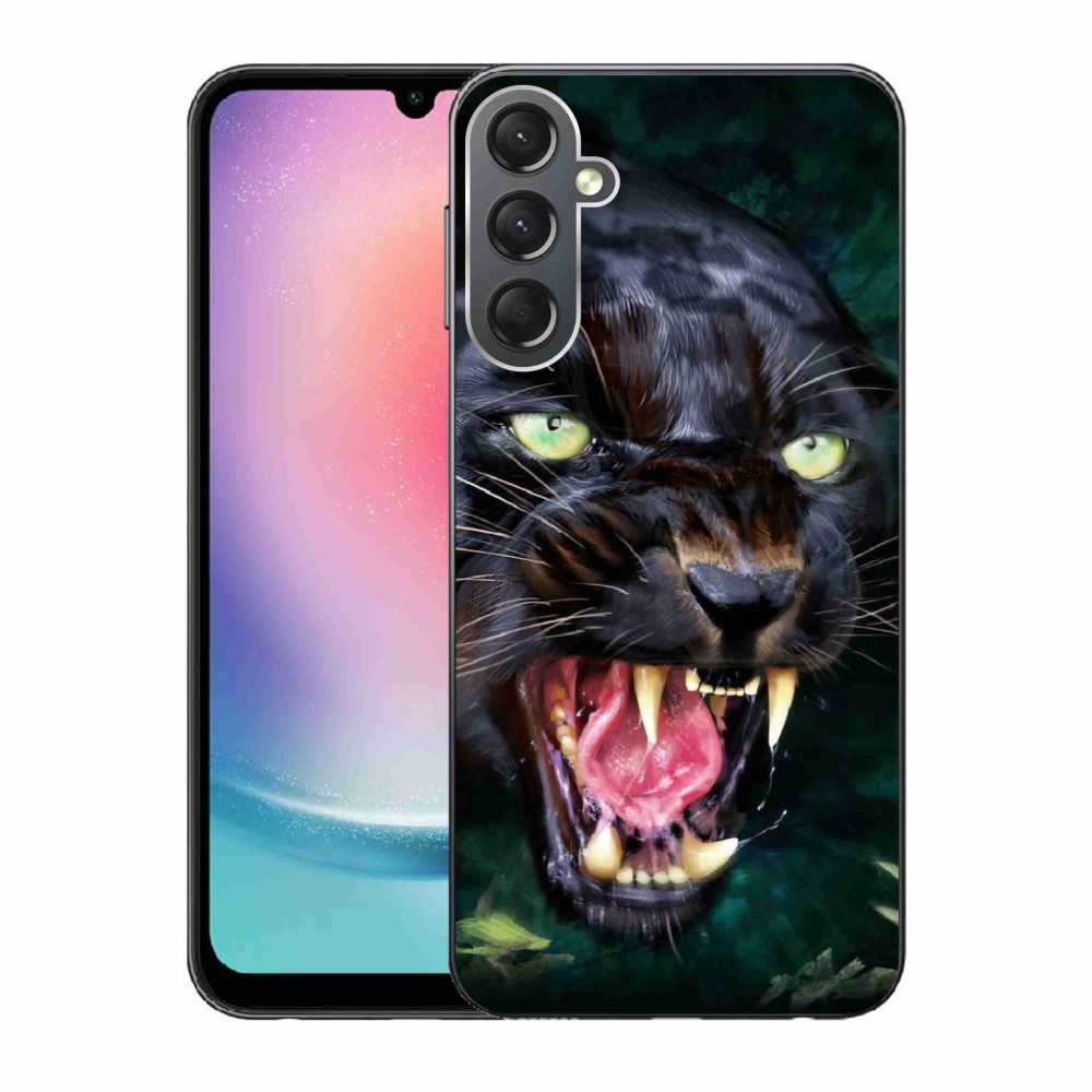 Gélový kryt mmCase na Samsung Galaxy A24 - rozzúrený čierny panter