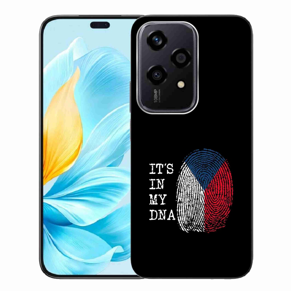 Gélový kryt mmCase na Honor 200 Lite 5G - vlajka odtlačok prsta čierne pozadie