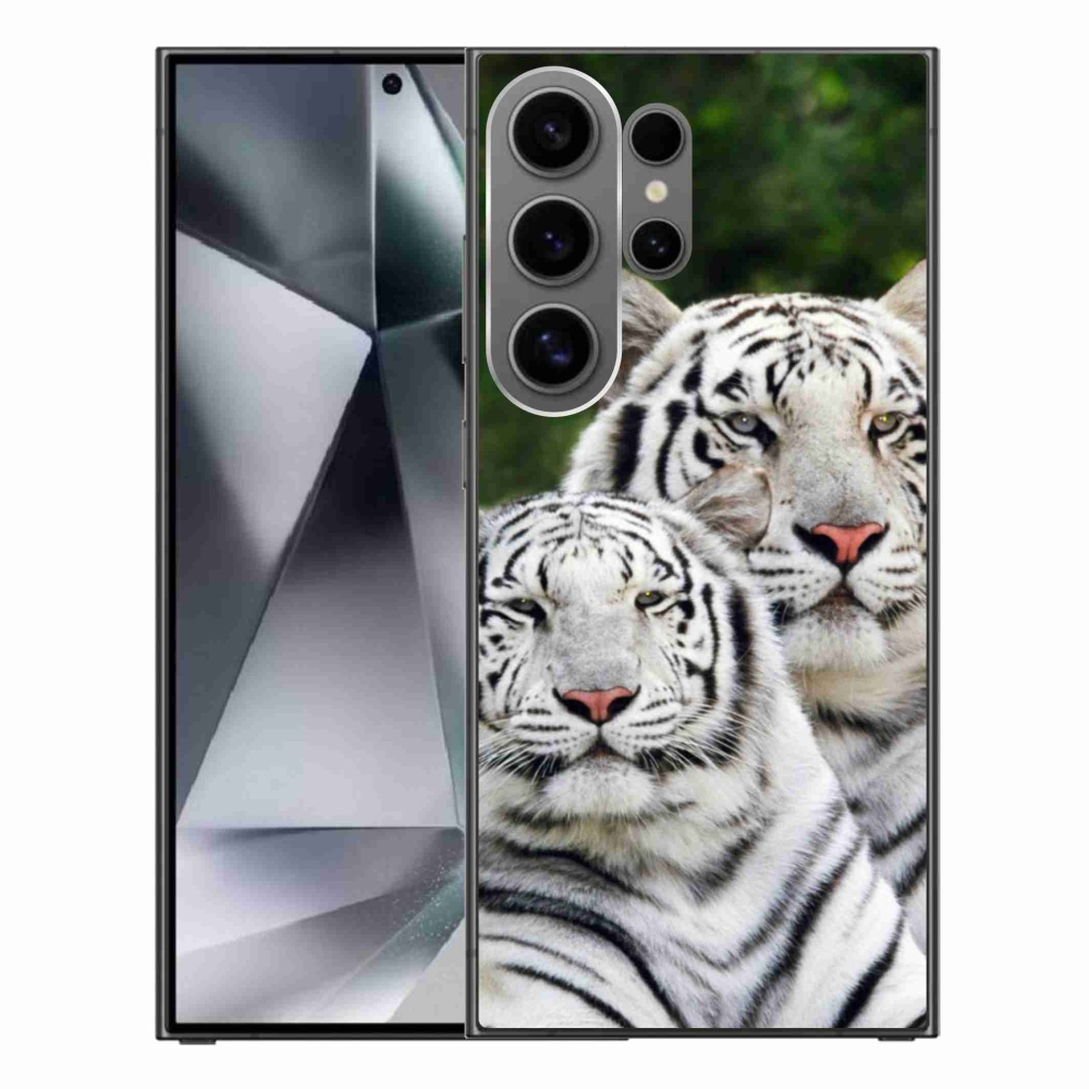Gélový obal mmCase na Samsung Galaxy S24 Ultra - bieli tigre