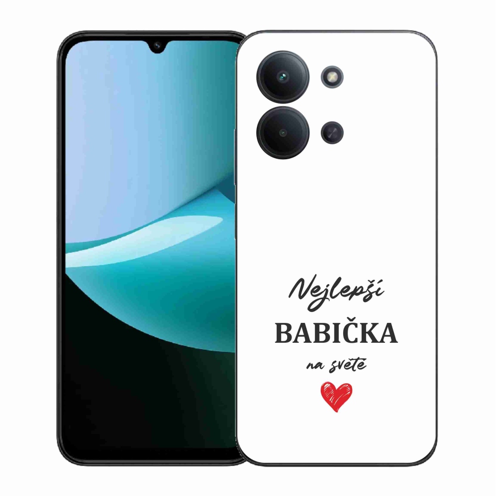 Gélový kryt mmCase na Xiaomi Redmi 15C 4G (171mm)/Poco C85 4G (171mm) - najlepšia babička 1 biele pozadie