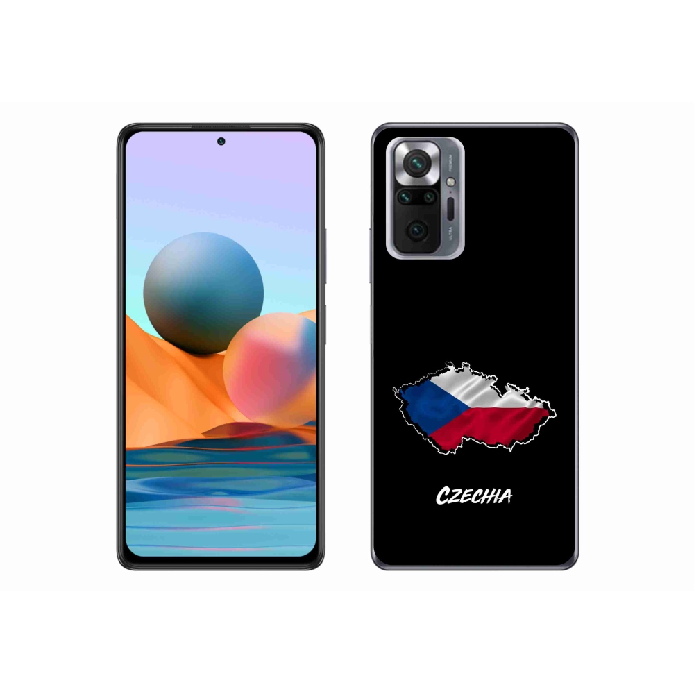 Gélový kryt mmCase na Xiaomi Redmi Note 10 Pro - Czechia čierne pozadie