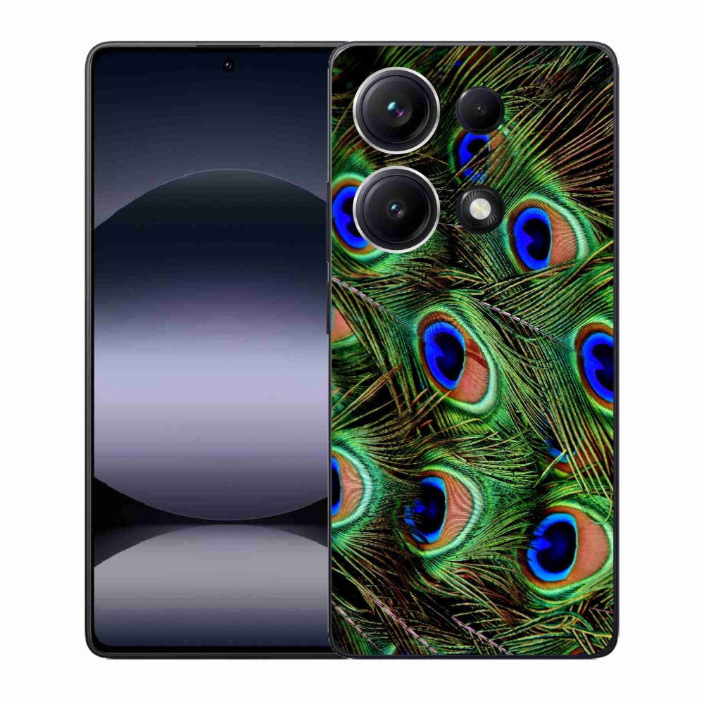 Gélový kryt mmCase na Xiaomi Redmi Note 14S - pávie perie