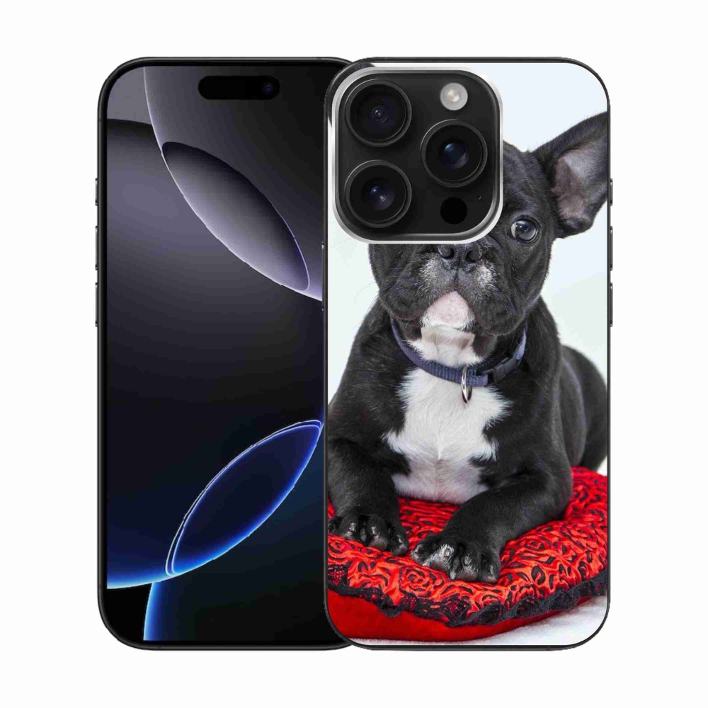 Gélový obal mmCase na iPhone 16 Pro - buldog