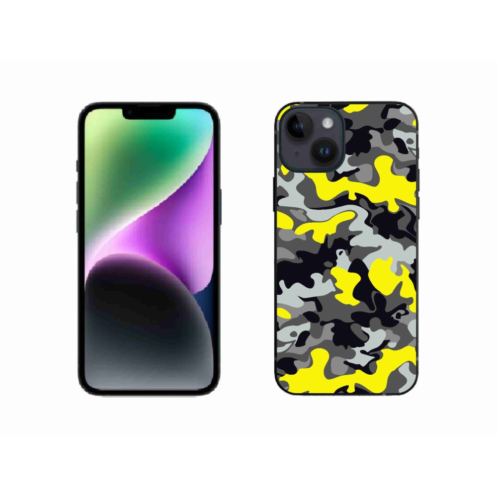 Gélový kryt mmCase na iPhone 14 - maskáčový vzor 6