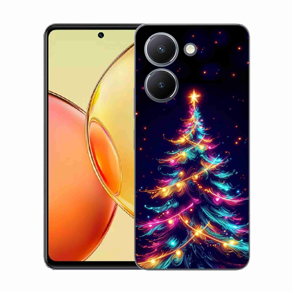 Gélový kryt mmCase na Vivo Y36 - neónový vianočný stromček