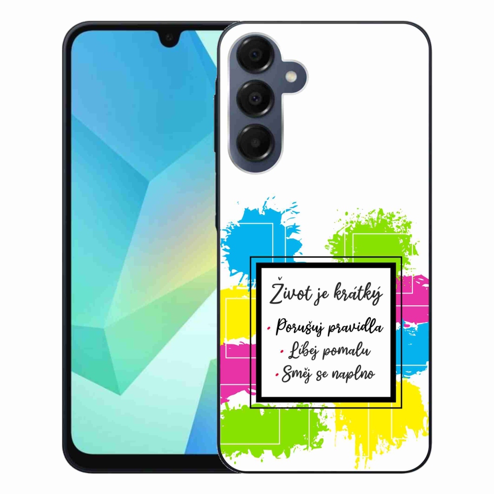 Gélový kryt mmCase na Samsung Galaxy A16 4G/5G - citát 5 biele pozadie