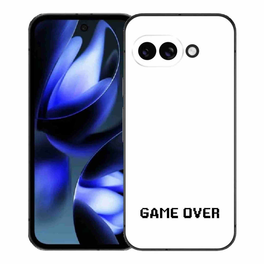 Gélový kryt mmCase na Google Pixel 9a - game over biele pozadie