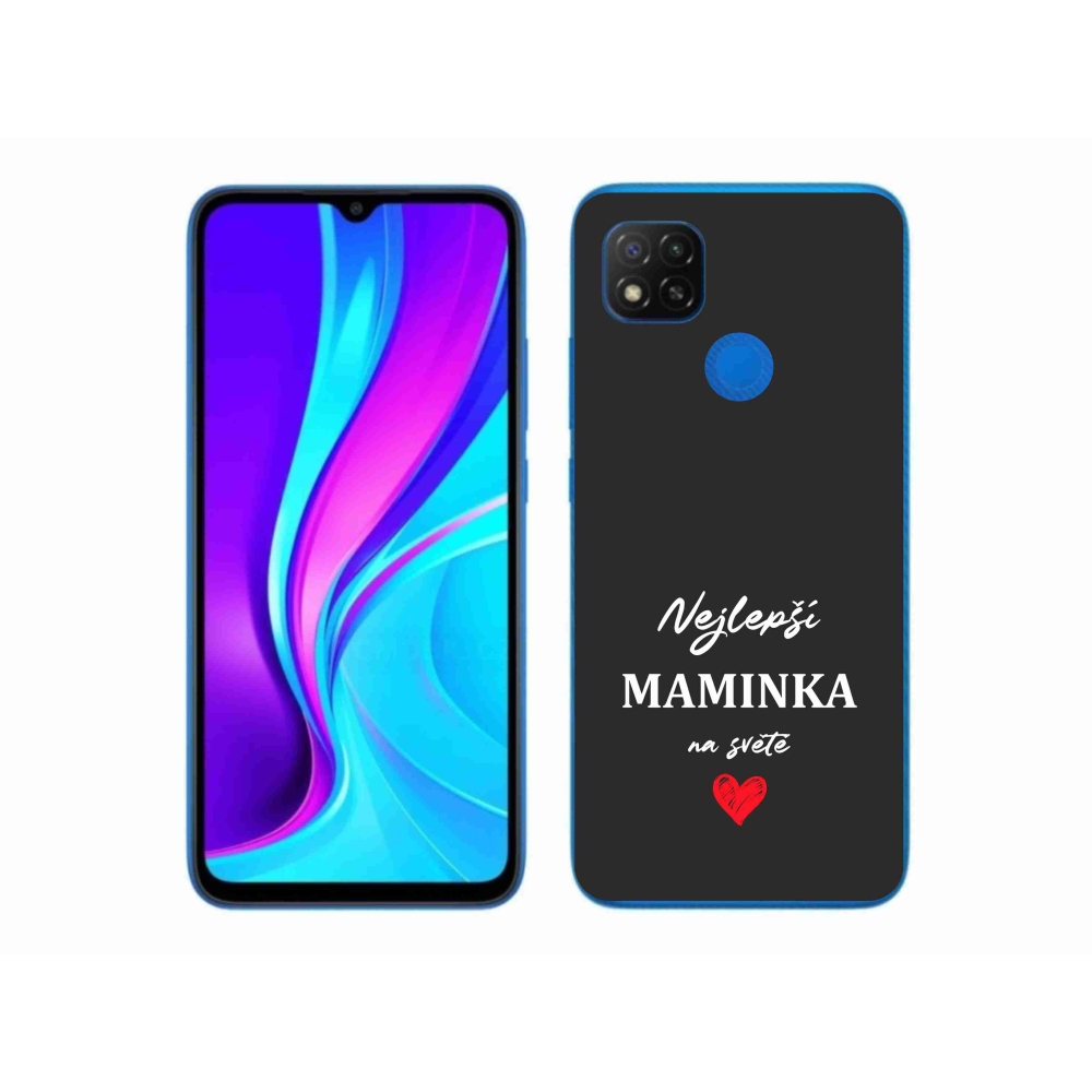 Gélový kryt mmCase na Xiaomi Redmi 9C - najlepšia mamička 1 čierne pozadie