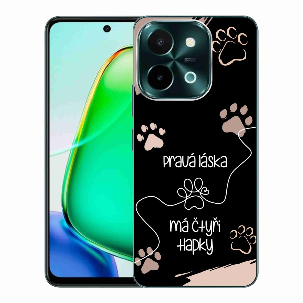 Gélový kryt mmCase na Vivo Y28 - psí motív 1 čierne pozadie