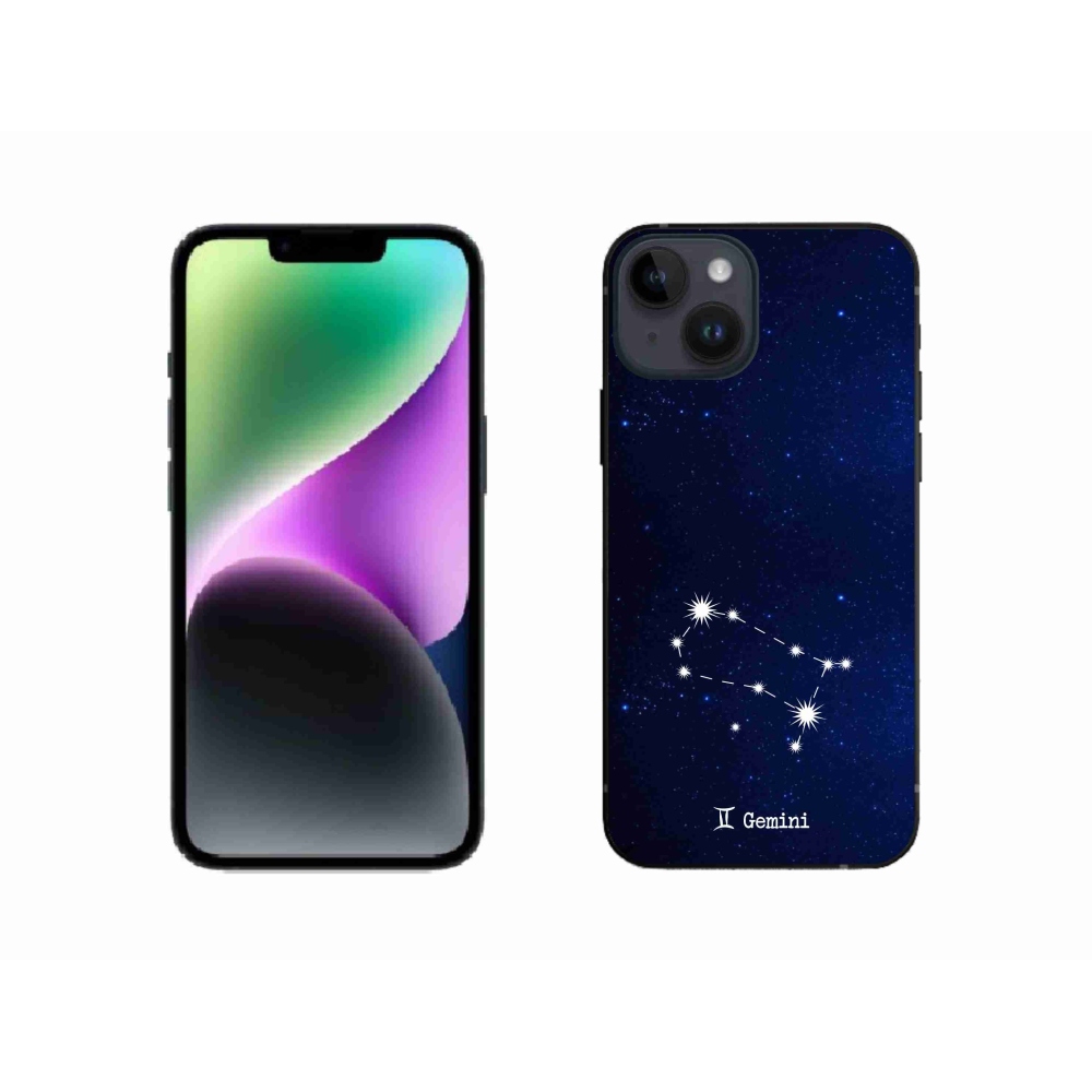 Gélový kryt mmCase na iPhone 14 - súhvezdie Blížencov