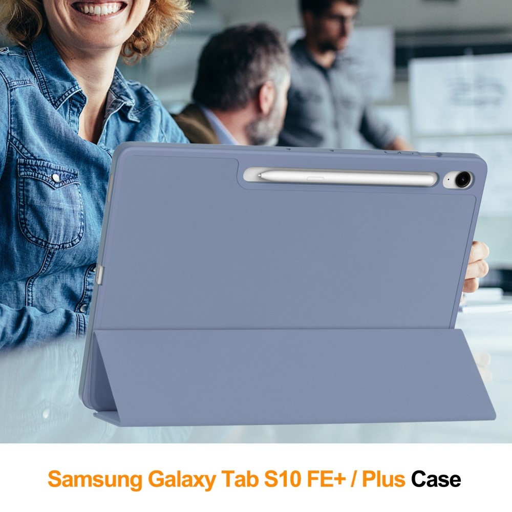 Cases chytré zatváracie púzdro na Samsung Galaxy Tab S10 FE+ - fialové