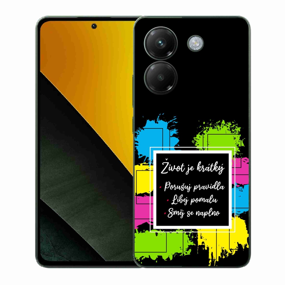 Gélový kryt mmCase na Xiaomi Poco M7 Pro 5G - citát 5 čierne pozadie