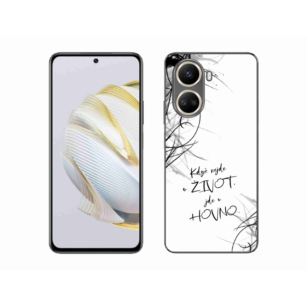 Gélový kryt mmCase na Huawei Nova 10 SE - vtipný text 16 biele pozadie