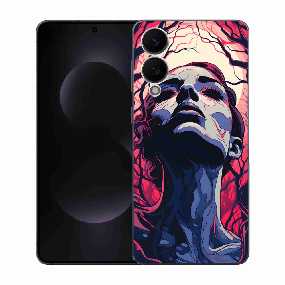 Gélový kryt mmCase na Samsung Galaxy S25 Edge - abstraktná tvár
