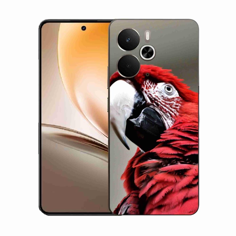 Gélový kryt mmCase na Realme 14 5G - papagáj ara červený