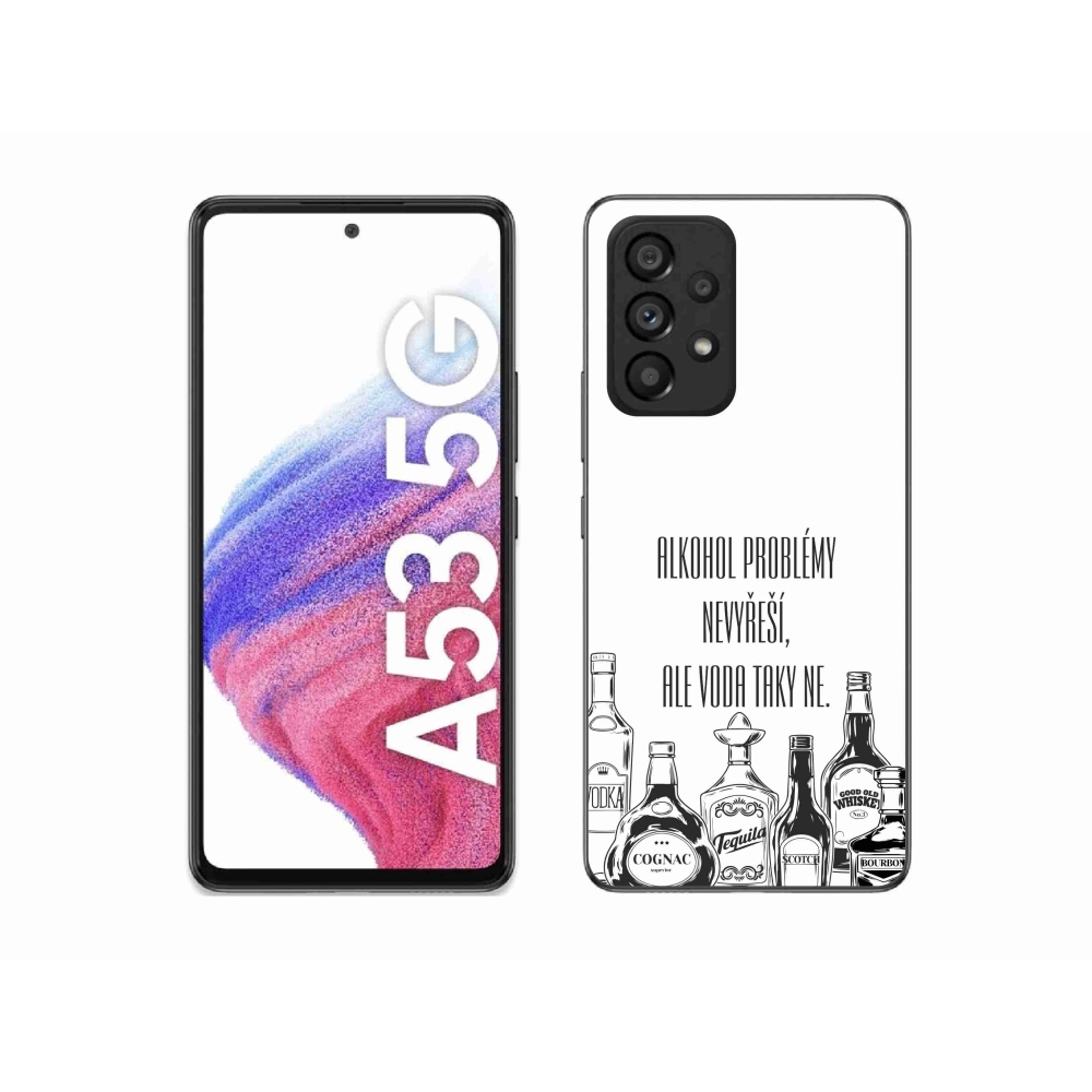 Gélový kryt mmCase na Samsung Galaxy A53 5G - vtipný text biele pozadie
