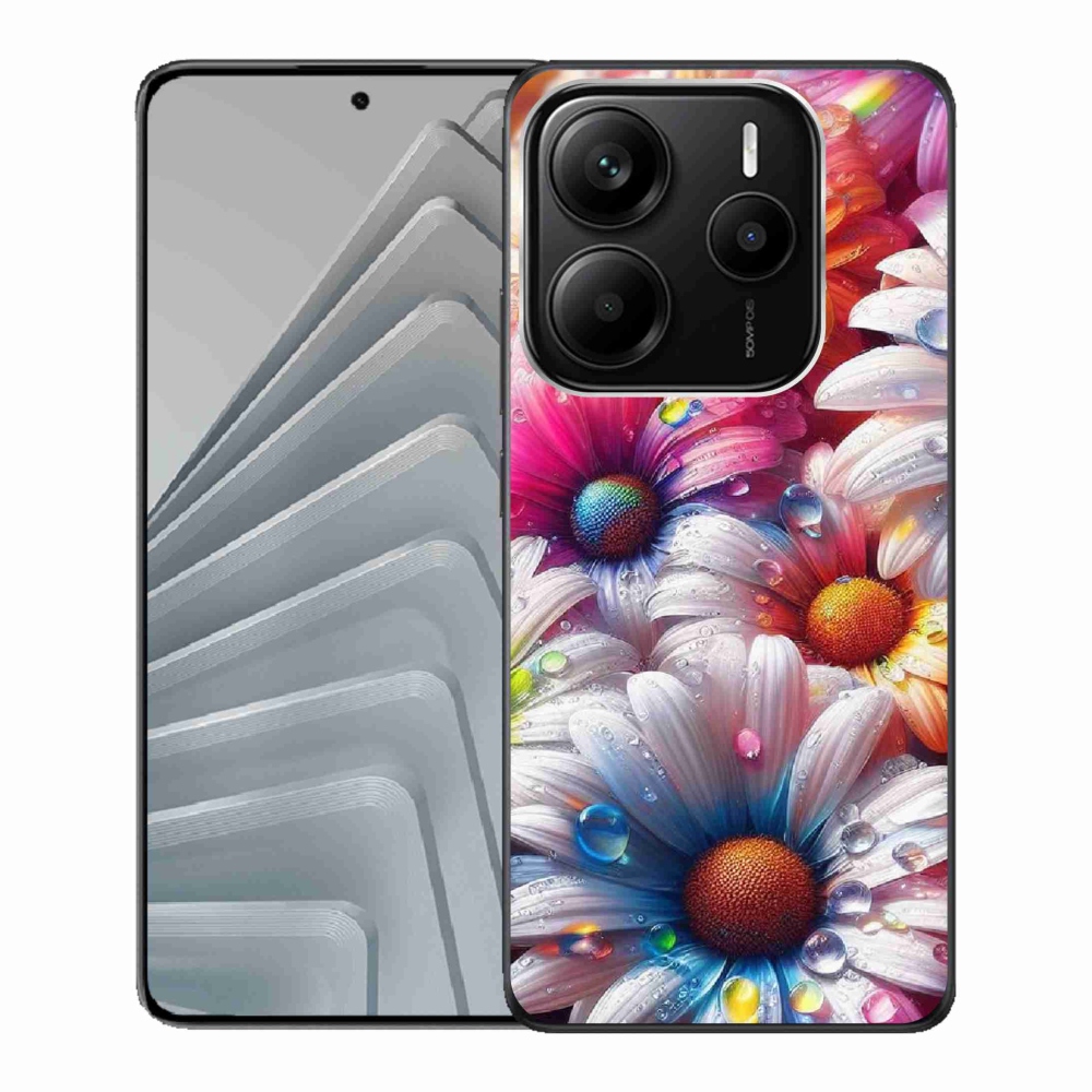Gélový kryt mmCase na Xiaomi Redmi Note 14 5G - farebné kopretiny
