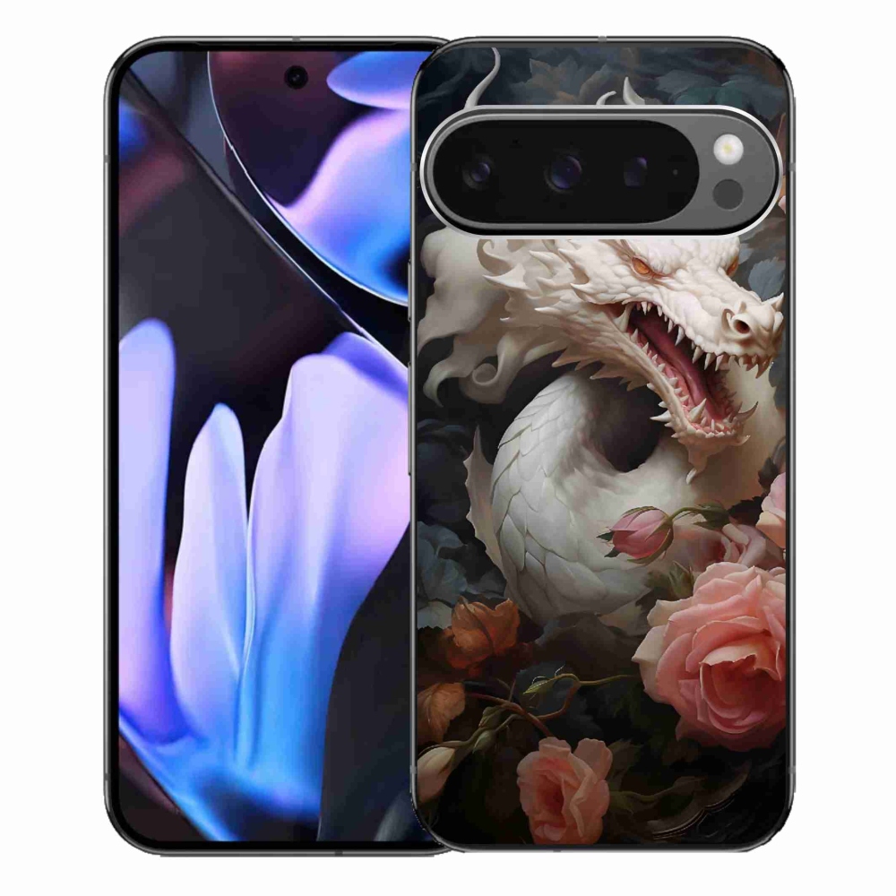 Gélový kryt mmCase na Google Pixel 9 Pro XL - biely drak