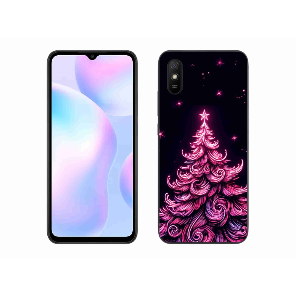 Gélový kryt mmCase na Xiaomi Redmi 9A - neónový vianočný stromček 2