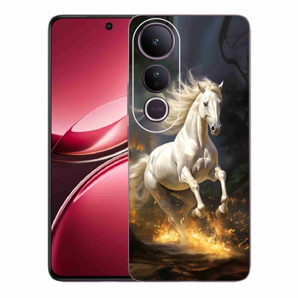 Gélový kryt mmCase na Vivo V50 Lite 4G/5G - biely kôň 2