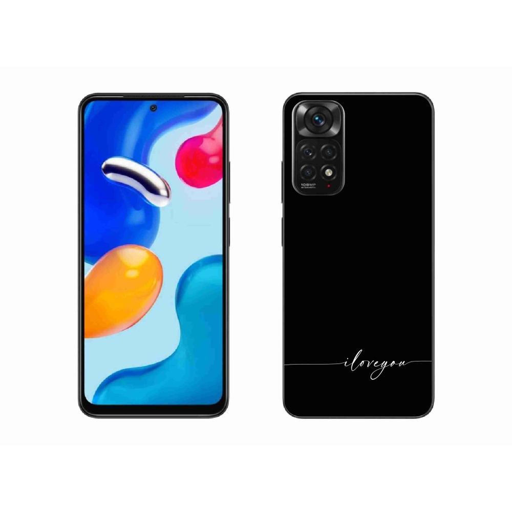Gélový kryt mmCase na Xiaomi Redmi Note 11 4G - I love you čierne pozadie