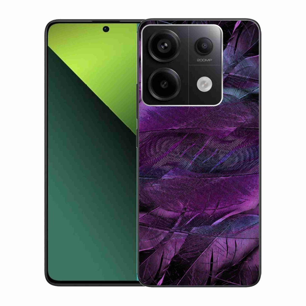 Gélový kryt mmCase na Xiaomi Redmi Note 13 Pro 5G/Poco X6 5G - fialové pierka