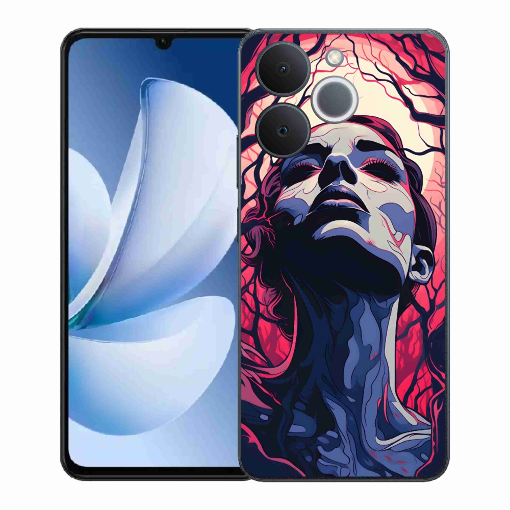 Gélový kryt mmCase na Realme Note 70T - abstraktná tvár