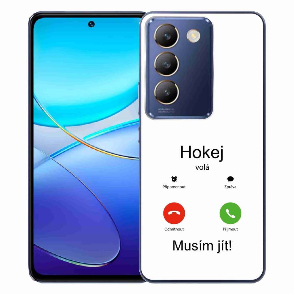 Gélový kryt mmCase na Vivo V40 SE 4G/5G - hokej volá biele pozadie