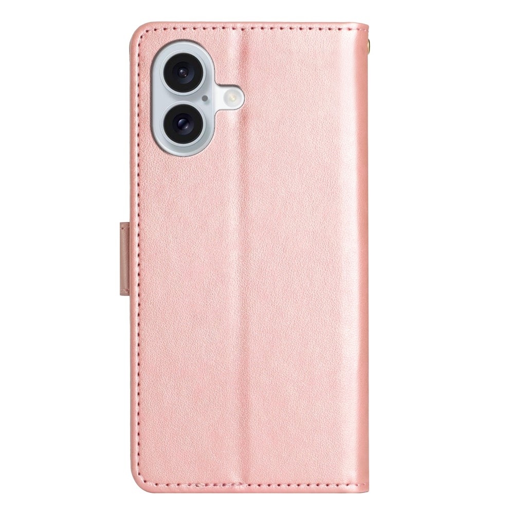 Flowers knižkové púzdro na iPhone 17 - ružovozlaté