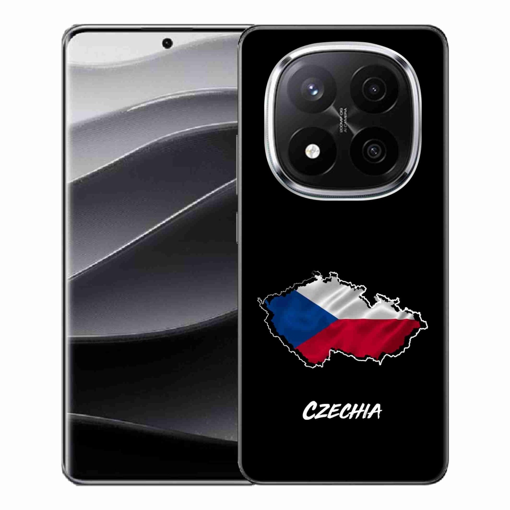 Gélový kryt mmCase na Xiaomi Redmi Note 14 Pro+ 5G - Czechia čierne pozadie