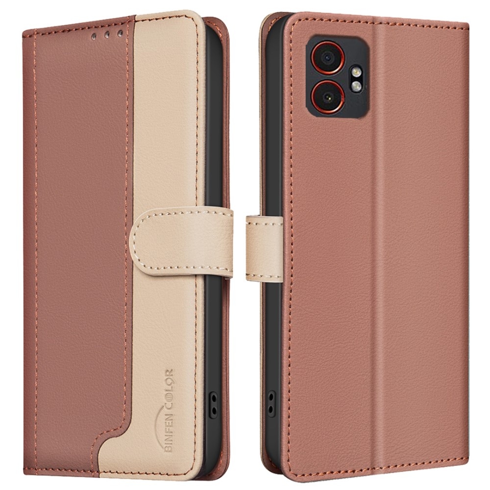 BNF DUO knižkové púzdro na Samsung Galaxy Xcover 7 Pro - hnedé