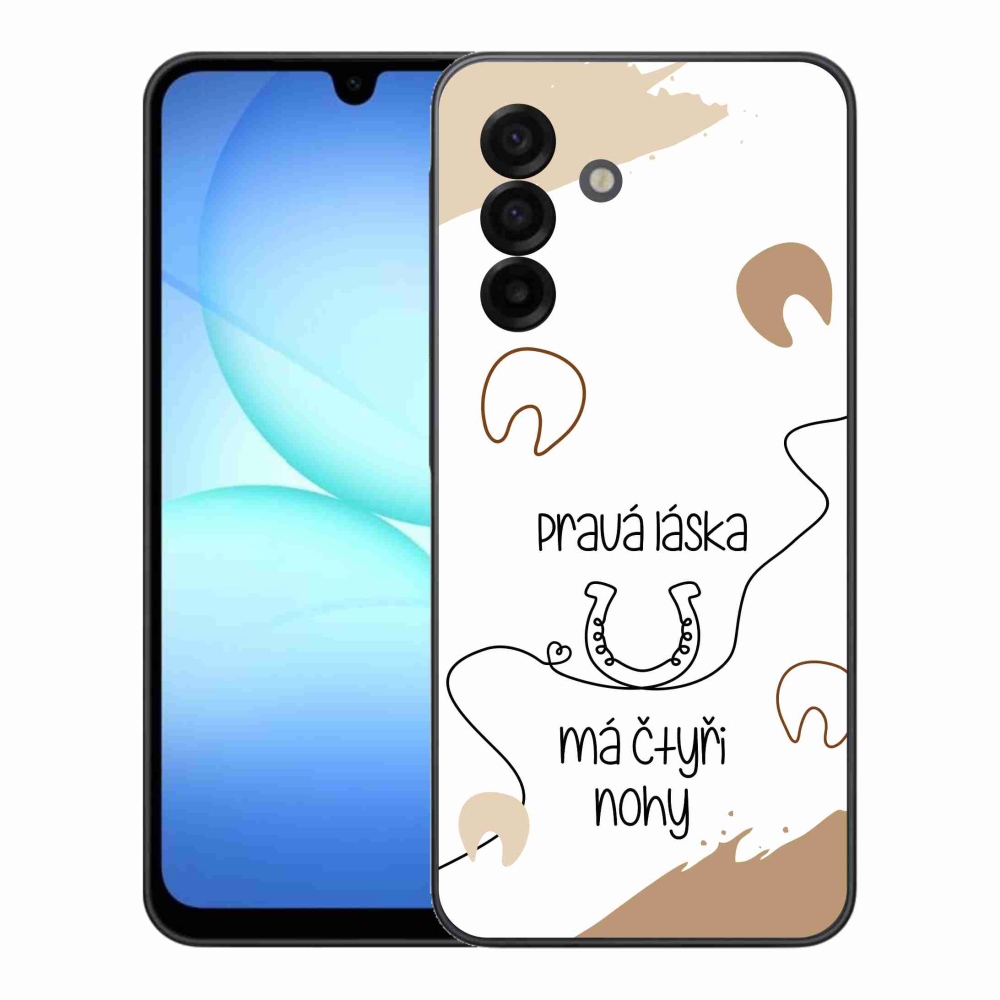 Gélový kryt mmCase na Samsung Galaxy A17 4G/5G - konský motív biele pozadie