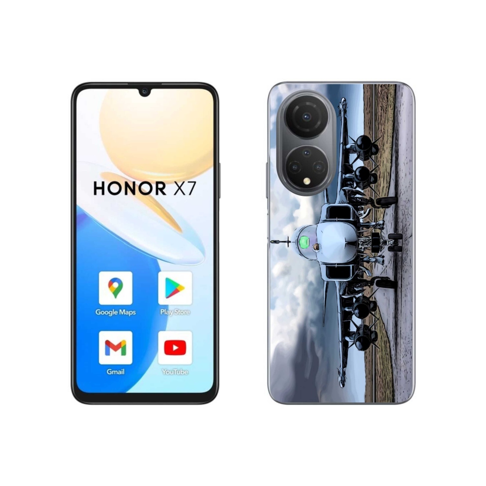 Gélový kryt mmCase na Honor X7 - vojenské lietadlo