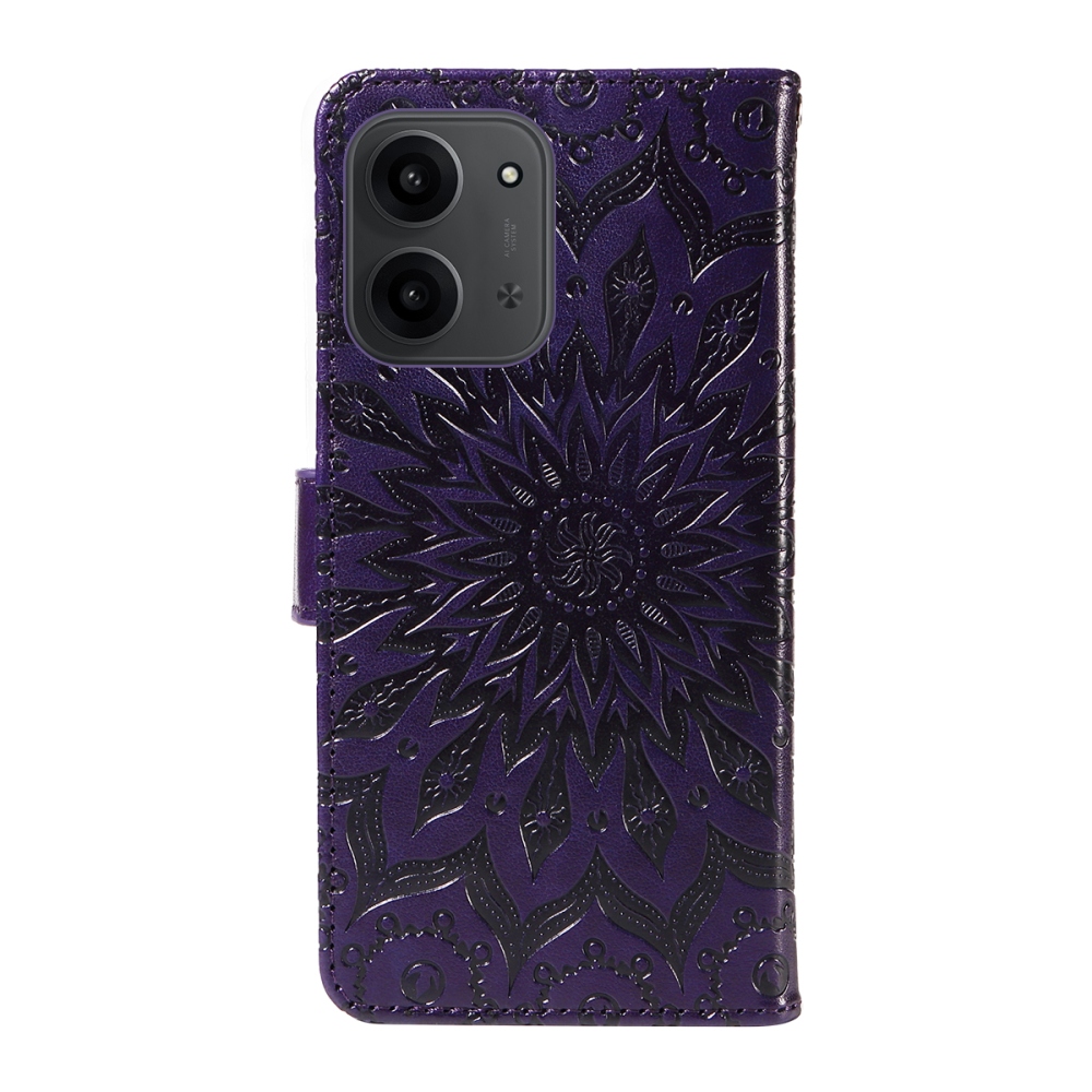 Sunflower knižkové púzdro na Xiaomi Redmi 15C 4G/5G (173mm) - tmavofialové