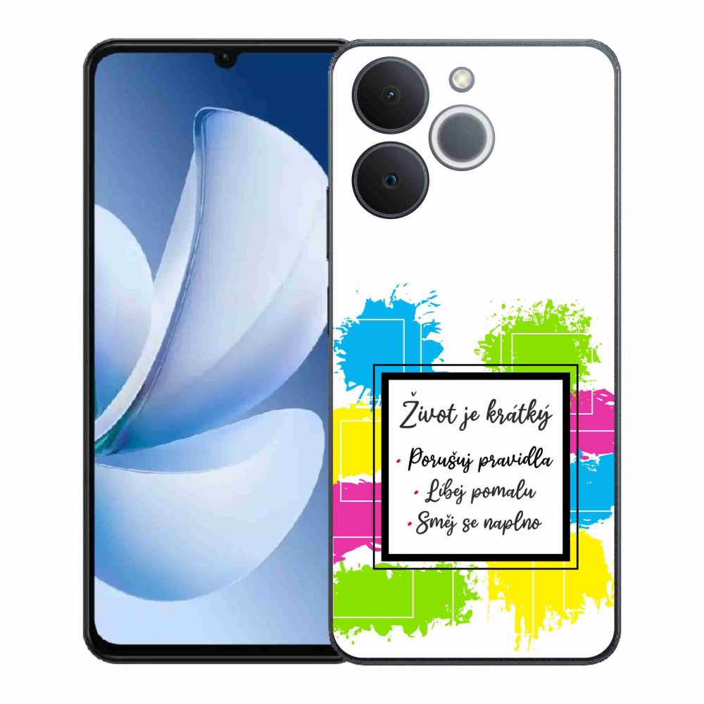Gélový kryt mmCase na Realme Note 70T - citát 5 biele pozadie