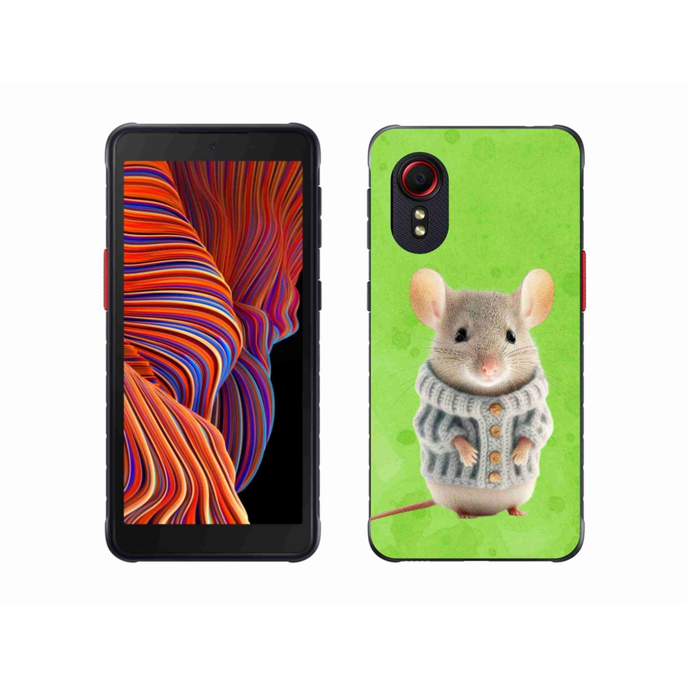 Gélový kryt mmCase na Samsung Galaxy Xcover 5 - myška vo svetri