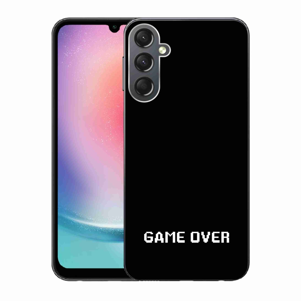 Gélový kryt mmCase na Samsung Galaxy A24 - game over čierne pozadie